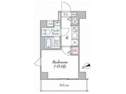 VALORE NOGATA(1K/6階)の間取り写真