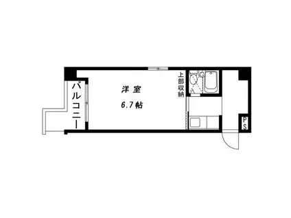 つかさ屋第一ビル(1K/3階)の間取り写真