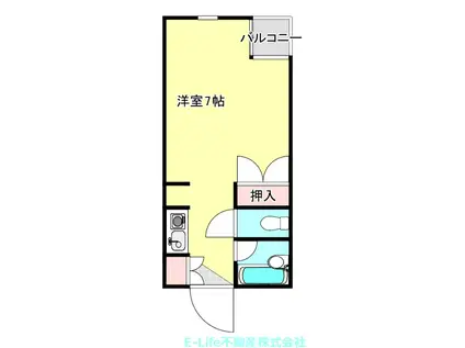 プリオール大江(1K/1階)の間取り写真