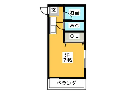 コーポ上土居(ワンルーム/3階)の間取り写真