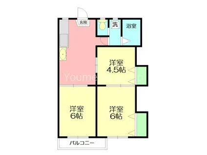 メゾンさくらA(3DK/2階)の間取り写真