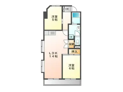 ベルニシキ S棟(2LDK/3階)の間取り写真