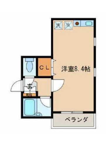 グランシャレー千束(ワンルーム/1階)の間取り写真