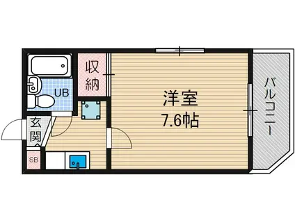 ネクスプロス89(1K/2階)の間取り写真