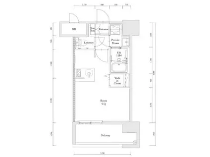 エンクレスト博多駅南FIT(ワンルーム/2階)の間取り写真