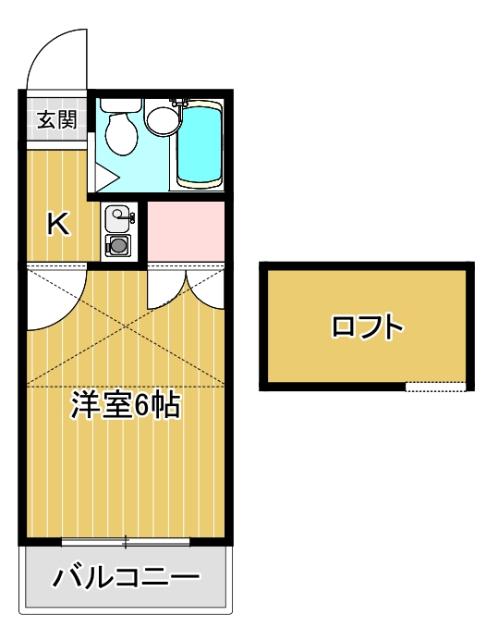 コッツウォルズ武蔵関(1K/2階)の間取り写真