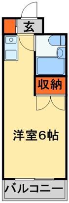 サンライズ柏(1K/2階)の間取り写真