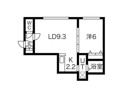 サンコート富丘II(1LDK/2階)の間取り写真