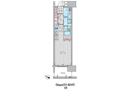 クロスレジデンス東十条(ワンルーム/10階)の間取り写真