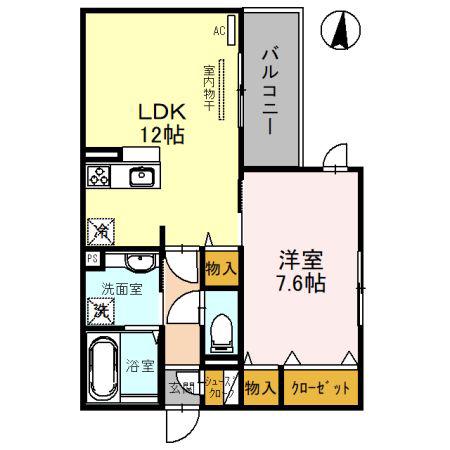ラ ネージュ(1LDK/3階)の間取り写真