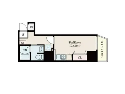 コートタワー新横浜(ワンルーム/2階)の間取り写真