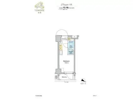 TOMORE田端(ワンルーム/6階)の間取り写真