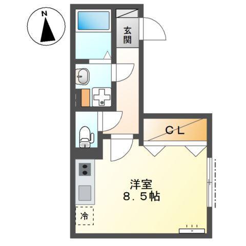NESTLE大森西III(ワンルーム/1階)の間取り写真