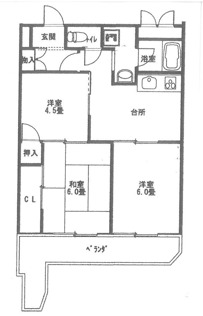 ロイヤルサカエマンション(3DK/3階)の間取り写真