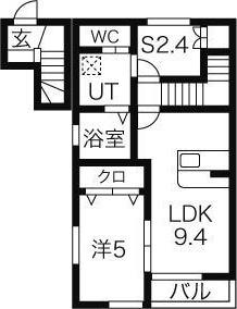 ルシオール(1SLDK/2階)の間取り写真