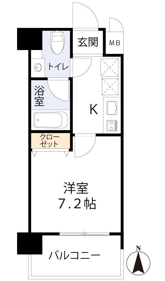 レオンコンフォート新梅田II(1K/11階)の間取り写真