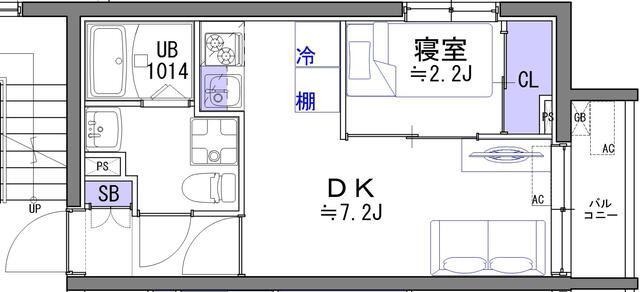 KS66/635(1DK/2階)の間取り写真