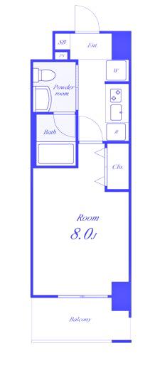 RESIDENCE OMIYA HIKAWASANDO(1K/3階)の間取り写真