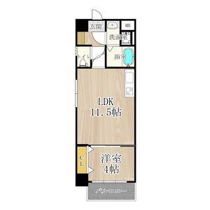セントアミール南久宝寺(1LDK/4階)の間取り写真