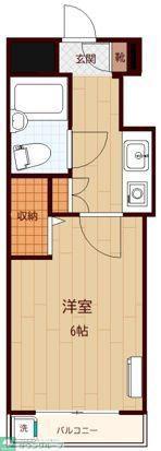 レナジア西堀(1K/2階)の間取り写真