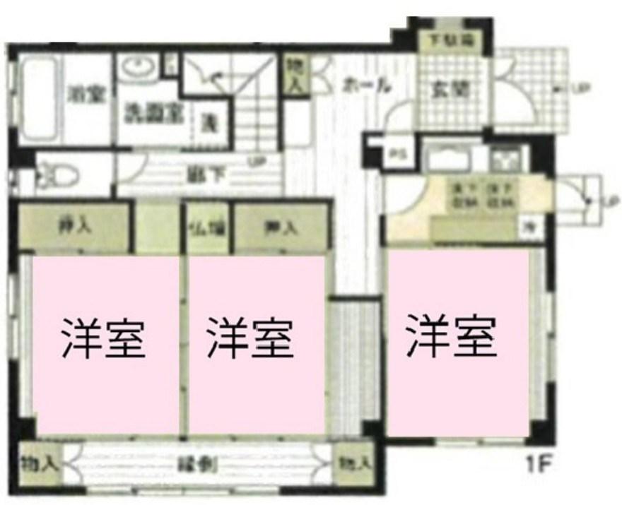 クロノス江戸川(3K/1階)の間取り写真