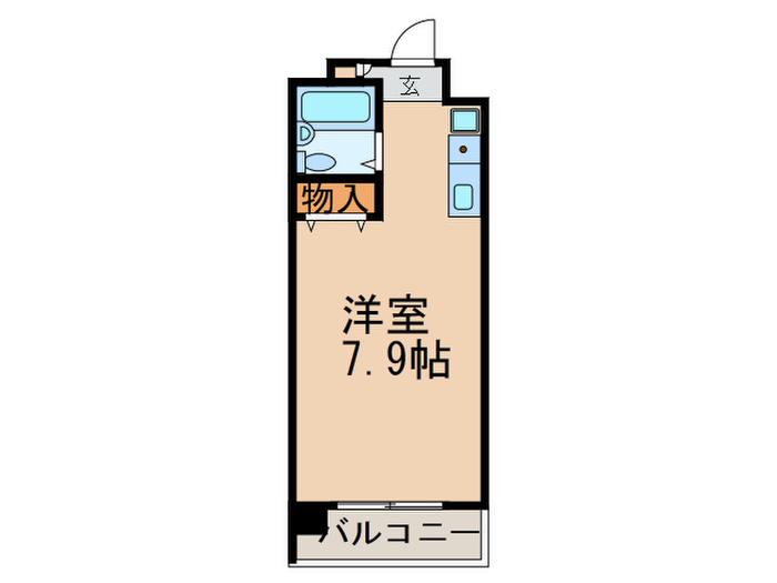 エルムノースヒル(ワンルーム/3階)の間取り写真