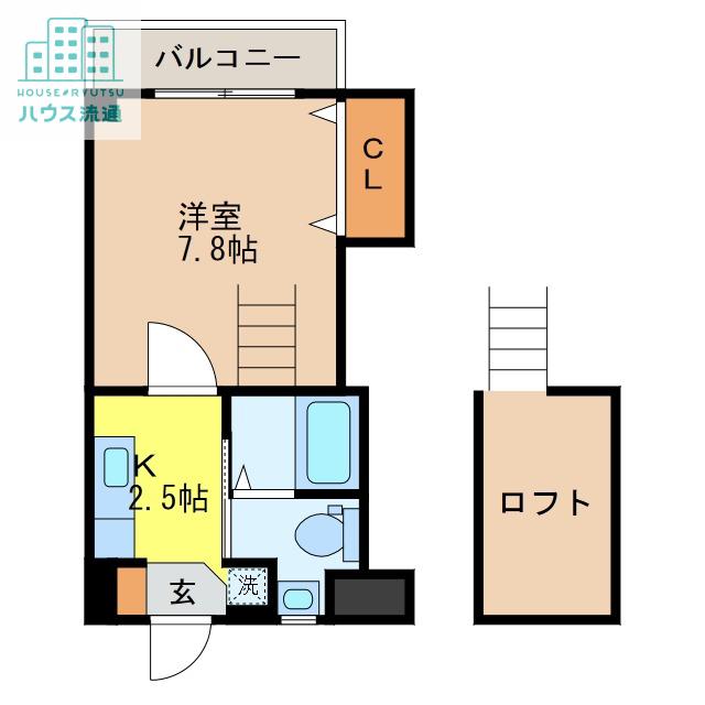リファレンス長崎大学前(1K/4階)の間取り写真