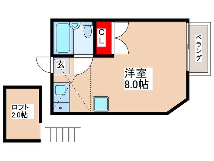 ハイツみのる(ワンルーム/1階)の間取り写真