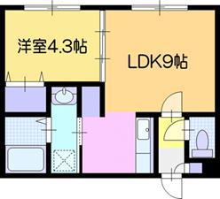 FERIO-II(1LDK/2階)の間取り写真