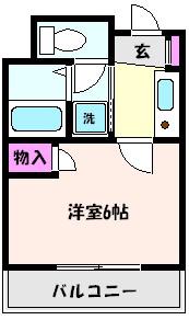 石岡第二マンション(1K/1階)の間取り写真