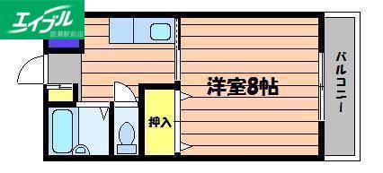 ジョリーメゾンアイ(1DK/3階)の間取り写真