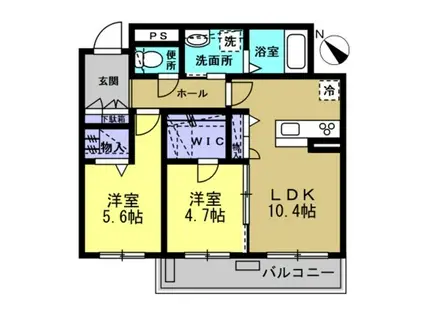 シャーメゾン・スクエア・ガーデン I(2LDK/3階)の間取り写真