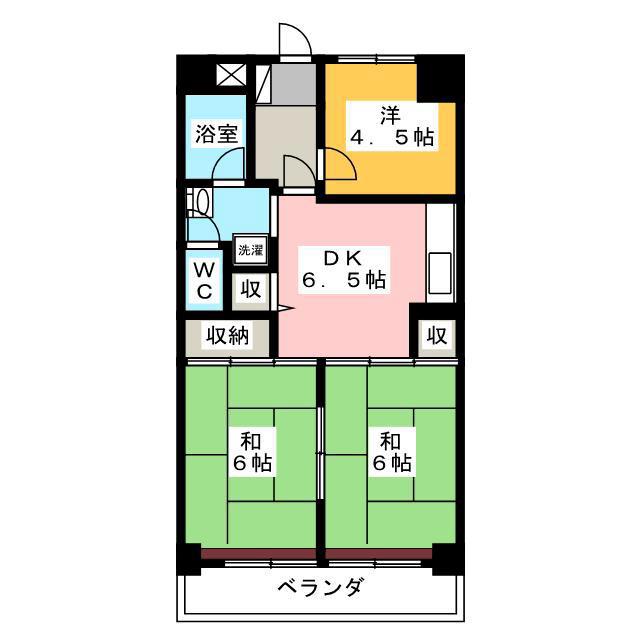 メゾン武蔵関(3DK/3階)の間取り写真