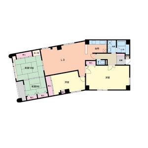 幸田マンション新深江(4LDK/2階)の間取り写真