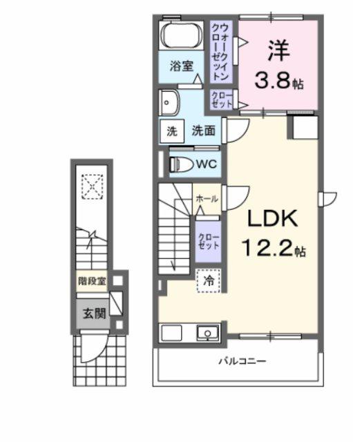 メゾン ロイヤル(1LDK/2階)の間取り写真