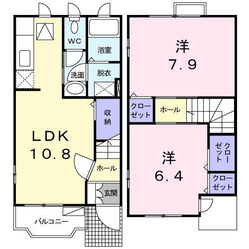 クレイン アライト IV(2LDK/1階)の間取り写真