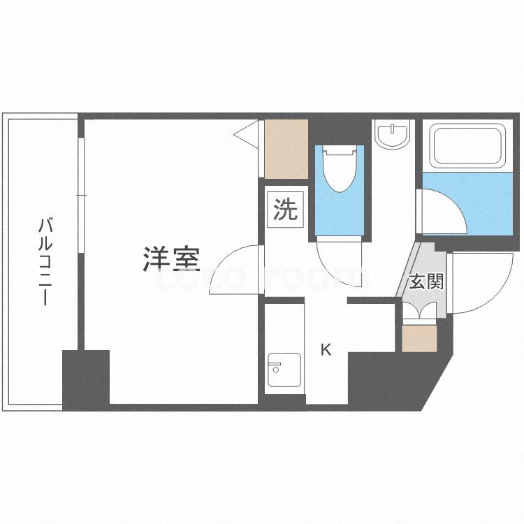 ラナップスクエア東梅田(1K/2階)の間取り写真
