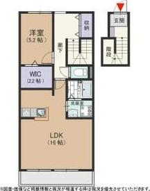 プレシャス・西伏屋(1LDK/2階)の間取り写真