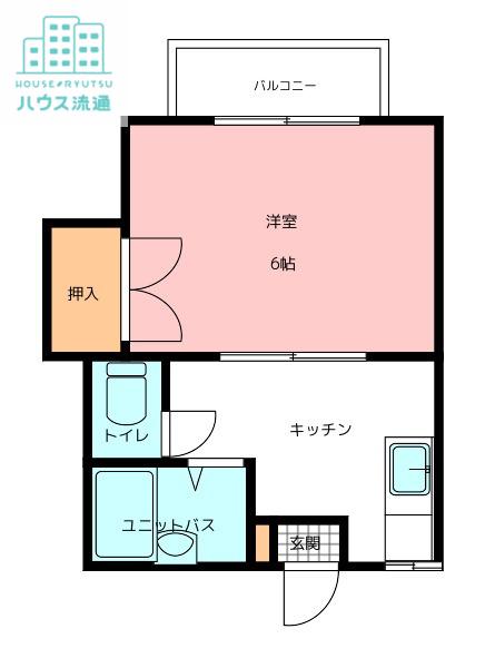コーポシャルマン(1K/2階)の間取り写真