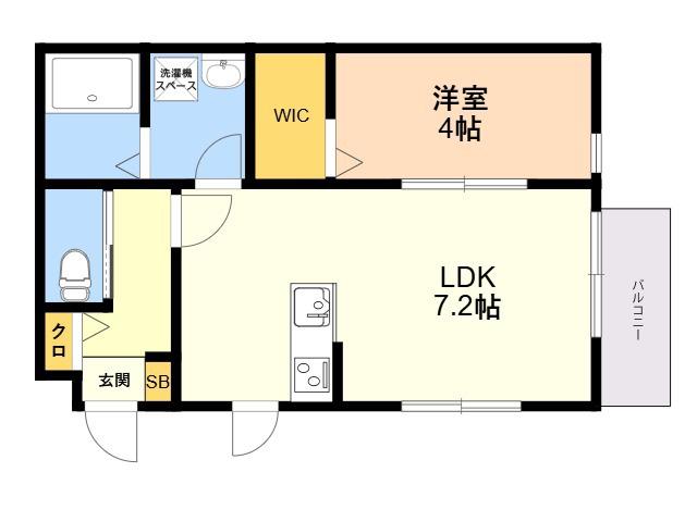 FILATO糸島Ⅱ(1LDK/3階)の間取り写真