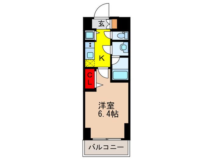 プレミアム大須(1K/9階)の間取り写真