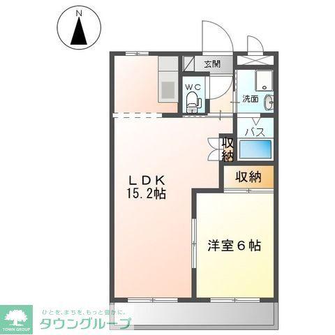 ベル・グラースT(1LDK/1階)の間取り写真