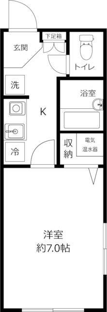 ビラクランツ(1K/2階)の間取り写真