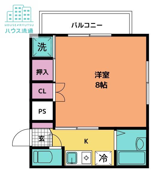 コーポいわもと(1K/2階)の間取り写真
