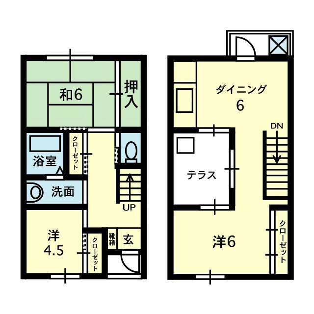 TYハイムIII(3DK/1階)の間取り写真