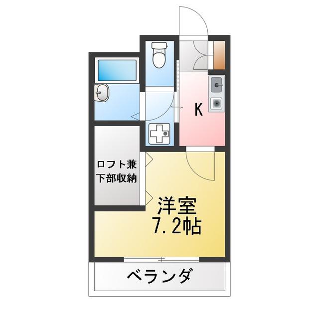サウザー(1K/1階)の間取り写真