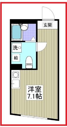 ココフラットタバタI(ワンルーム/3階)の間取り写真