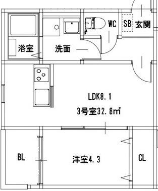 フォレスト神水(1LDK/2階)の間取り写真
