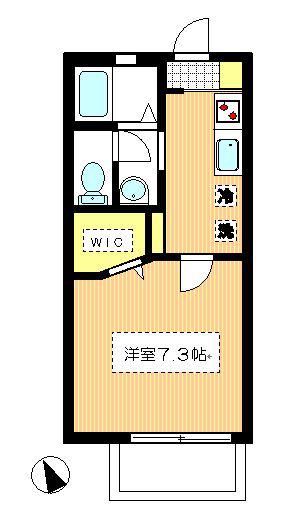 MY エスポアール(1K/1階)の間取り写真