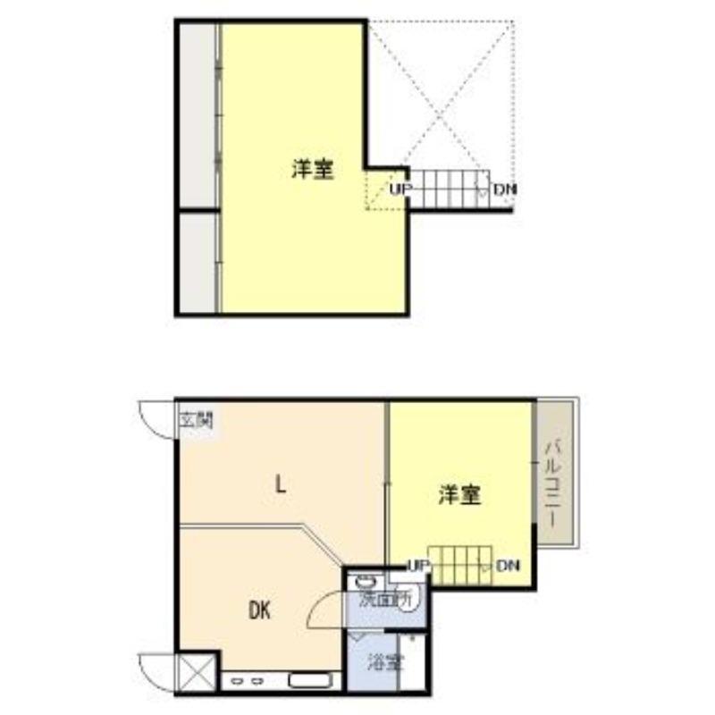 ボンボニエール(2LDK/6階)の間取り写真
